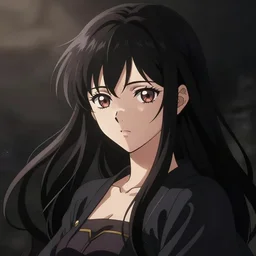 a magical anime girl, dark colours, drawn by Yūpon,