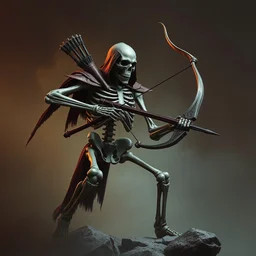 a skeleton warrior, holding crossbow, dark fantasy matte painting by boris vallejo and jeff easley and h. r giger, trending on artstation