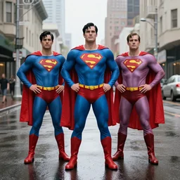 wet plate photo of superheroes in san francisco street