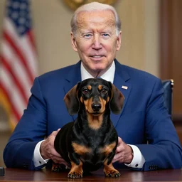 Dachshund as Joe Biden