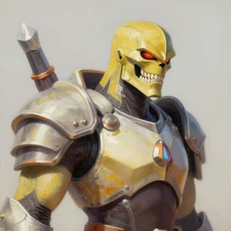 greg manchess portrait painting of armored skeletor overwatch character, medium shot, asymmetrical, profile picture, organic painting, sunny day, matte painting, bold shapes, hard edges, street art, trending on artstation, by huang guangjian, gil elvgren, ruan jia, greg rutkowski, gaston bussiere