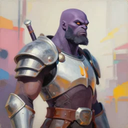 greg manchess portrait painting of partially armored yondu udonta as overwatch character, medium shot, asymmetrical, profile picture, organic painting, sunny day, matte painting, bold shapes, hard edges, street art, trending on artstation, by huang guangjian and gil elvgren and sachin teng