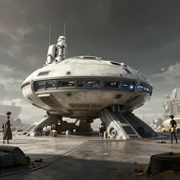 A martian outpost, rendered by simon stålenhag, rendered by Beeple, Makoto Shinkai, syd meade, environment concept, digital art, starwars, unreal engine, 3 point perspective, WLOP, trending on artstation, low level, 4K UHD image, octane render,