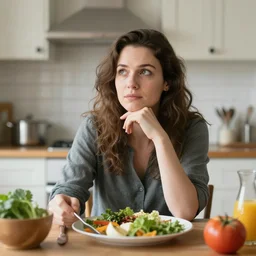 indecisive wife thinking about what's for dinner