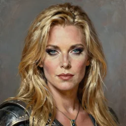 portrait of cyndi lauper as a scheming warlord character in mad max 2 : the road warrior, film still, detailed realism face in painting, detailed beautiful portrait, oil painting masterpiece, 8 k resolution, smooth, sharp focus, trending on artstation, by rembrandt