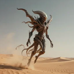 “ very very intricate photorealistic photo of an eldritch horror flying over the desert, detailed natural lighting, award - winning crisp details ”