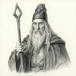 pencil drawing of sorcerer by artgerm