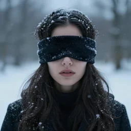 maria pray dark beautiful snow blindfold