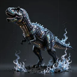 pearlescent black lilith!, covered in iridescent glitter!! ice & fire, raining ash, fine art masterpiece, highly detailed dino valls wayne barlowe machiej kuciara, cinematic lighting, long shot, side angle, uhd 8 k, sharp focus