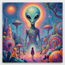 trippy psychedelic alien world by alex grey