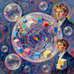 soap bubbles made of blocks, soap bubbles made of blocks, soap bubbles made of blocks, ilya kuvshinov, john singer sargent, digital art illustration, impressionist oil painting, trending on artstation, psychedelic, on acid, intricate, abstract