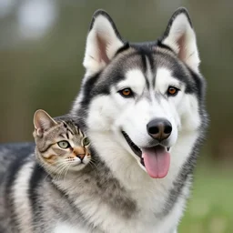 a husky - cat - hybrid, animal photography