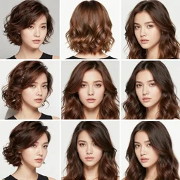 collage of various women's hairstyles, detailed, photorealistic, 8 k