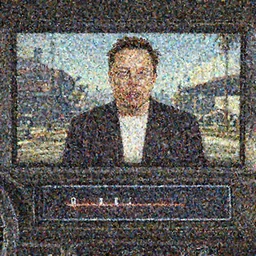 elon musk in a gta v loading screen