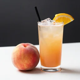 michelin star photography of a peach and nascar cocktail, courtesy mbari,