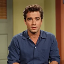 Medium shot of a typical character in the style of technicolor cinemascope