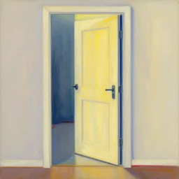 if you don't open the door for me tonight, you won't open up to me ever again, my dear, meaningful, abstract, illustration, metaphoric, painting