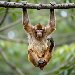 a monkey hanging from a tree in meme format