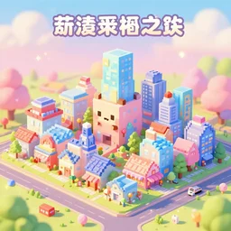 sparkling pastel cute voxel art of a town city, behance, artstation, cute, Japanese, 3d render, unity, beautiful lighting, extremely beautiful, very beautiful award winning art Huang Guangjian and Gil Elvgren and Sachin Teng , Greg Manchess