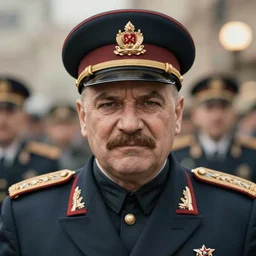 incredibly realistic, too detailed portrait of a caricature of the very nasty east european cold war dictator, centered portrait, octane render, bump mapping, global illumination, unreal engine 5, 8 k, bokeh, d & d digital art, mark ryden, rob gonsalves