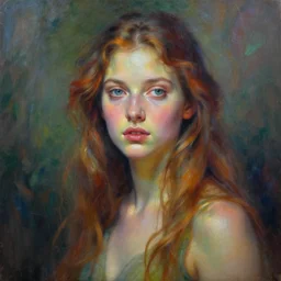 goddess of nature. portrait. colorful atmospheric lighting. highly detailed painting by greg rutkowski.