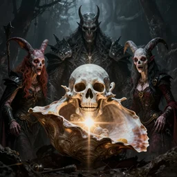 mortal shell, lich king, harelequin icthyosis, scorn, by h r geiger and beksinski, grim dark, rembrandt, cg society, tone mapping
