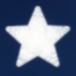 photo of star - shaped cloud, satellite photograph