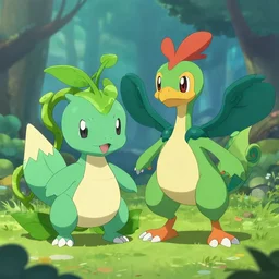 mixture between bellsprout and primeape pokemon, hybrid pokemon, vines and apelike