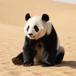 panda in the desert by natgeo