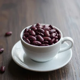 cup of beans on a table