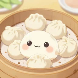 anime style kawaii dumpling