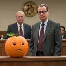 saul goodman and the annoying orange in court, high quality, 4k, television stil