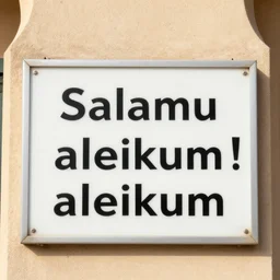 sign that says salamu aleikum!