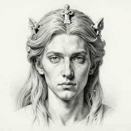 masterpiece, hyper detailed ancient oracle portrait, detailed sketch by artgerm, zdizslaw beksinski, tom bagshaw and ernst haeckel