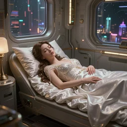 Сyberpunk style portrait in an ordinary city on another planet, sleeping quarters, Neo Norilsk, Neo Kyiv, sci-fi, enchanting, photorealistic, intricate, very very beautiful, elegant, smooth, photorealistic, cinematic, Octane renderer, by Evgeny Zubkov, by Marat Zakirov, trending on Behance