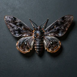 Face of moths darkart creepy 8k