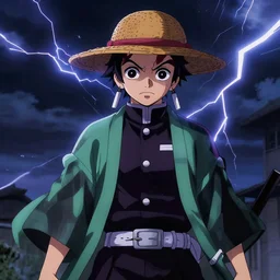 straw hat ronin, moody cinematic lightning