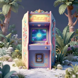 80s outdoor retro arcade, 80s color scheme, retro, pastel colors, desolate, lush vegetation, snow, moody:: by beeple and James Gilleard and Justin Gerard :: ornate, dynamic, particulate, intricate, elegant, highly detailed, centered, artstation, smooth, sharp focus, octane render, 3d