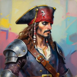 greg manchess portrait painting of partially armored undead pirate captain guybrush threepwood as overwatch character, medium shot, asymmetrical, profile picture, organic painting, sunny day, matte painting, bold shapes, hard edges, street art, trending on artstation, by huang guangjian, gil elvgren, ruan jia, greg rutkowski, gaston bussiere