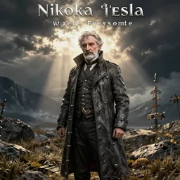 Screenshot of Nikola Tesla in the game Skyrim