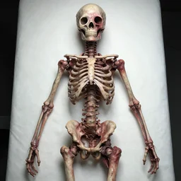 body is of a anomalous humanoid with premortem history of severe injury. of ten external limbs, three show signs of amputation below the second joint. head is presumed to have been humanoid prior to injury, with the exception of a bilaterally symmetric third orbit located 1. 2 cm above the frontal prominence, angel autopsy pictures