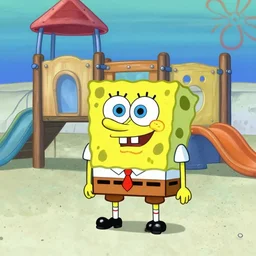 A playground, in the style of Spongebob Squarepants animation