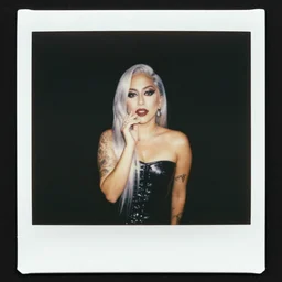 Lady Gaga in the 1970s, polaroid photo