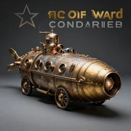 captain nemo's nautilus car, steampunk, studio lighting, award - winning car magazine photography