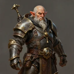 a portrait painting of baradin the steampunk dwarf engineer from vermintide, highly detailed, fantasy, artstation, 8 k