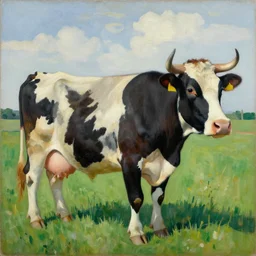 painting of a cow by Picasso