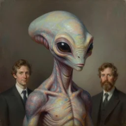 Beautiful hyperrealistic detailed matte portrait painting of an alien creature, by andreas rocha and john howe, and Martin Johnson Heade, featured on artstation, featured on behance, golden ratio, f32, well composed, cohesive