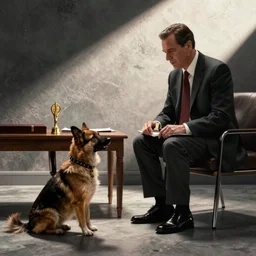 saul goodman giving legal advice to a dog
