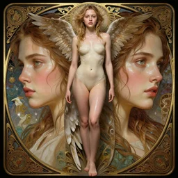 barefoot chloe grace moretz barefoot angel, detailed faces, d & d, wet, shiny, fantasy, intricate, elegant, hyper detailed, ultra definition, photoreal, artstation, unreal engine rendered, concept art, smooth, sharp focus, illustration, art by artgerm and greg rutkowski and alphonse mucha and garis edelweiss