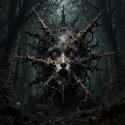 madness, dark art, surrealist bizarre, digital art,